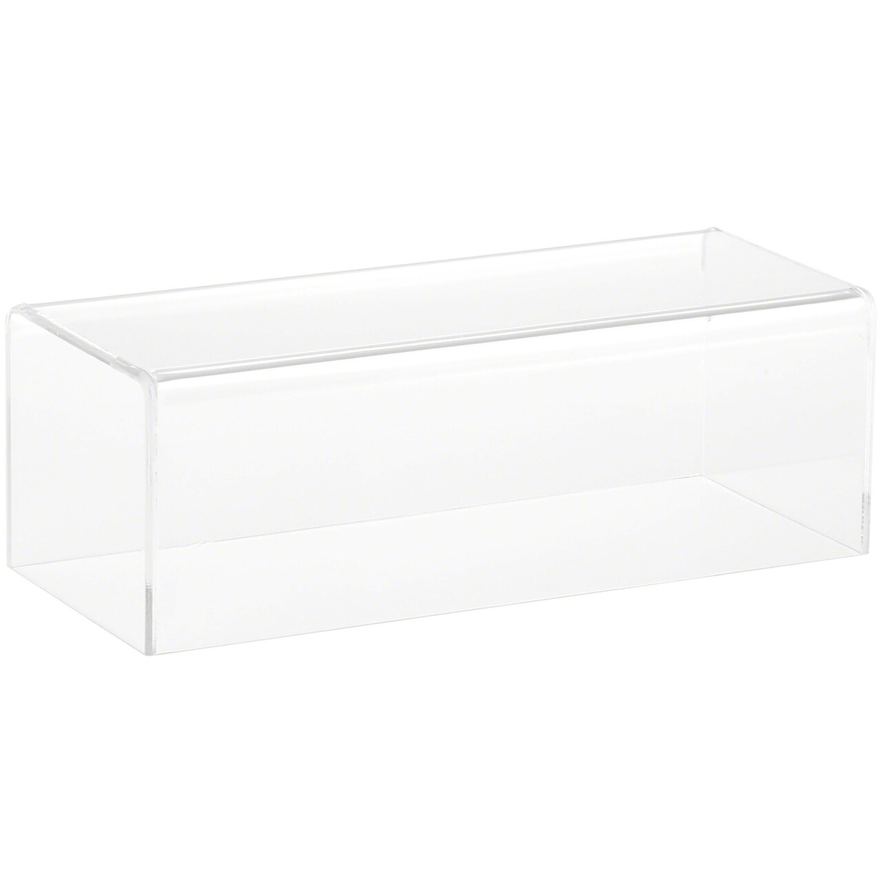 Plymor Clear Acrylic Display Case with Hardwood Base, 9" W x 3.5" D x 3" H